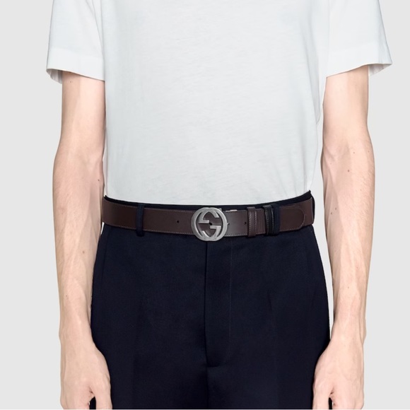 Men’s Gucci Signature Belt with Interloxking G - Picture 1 of 7